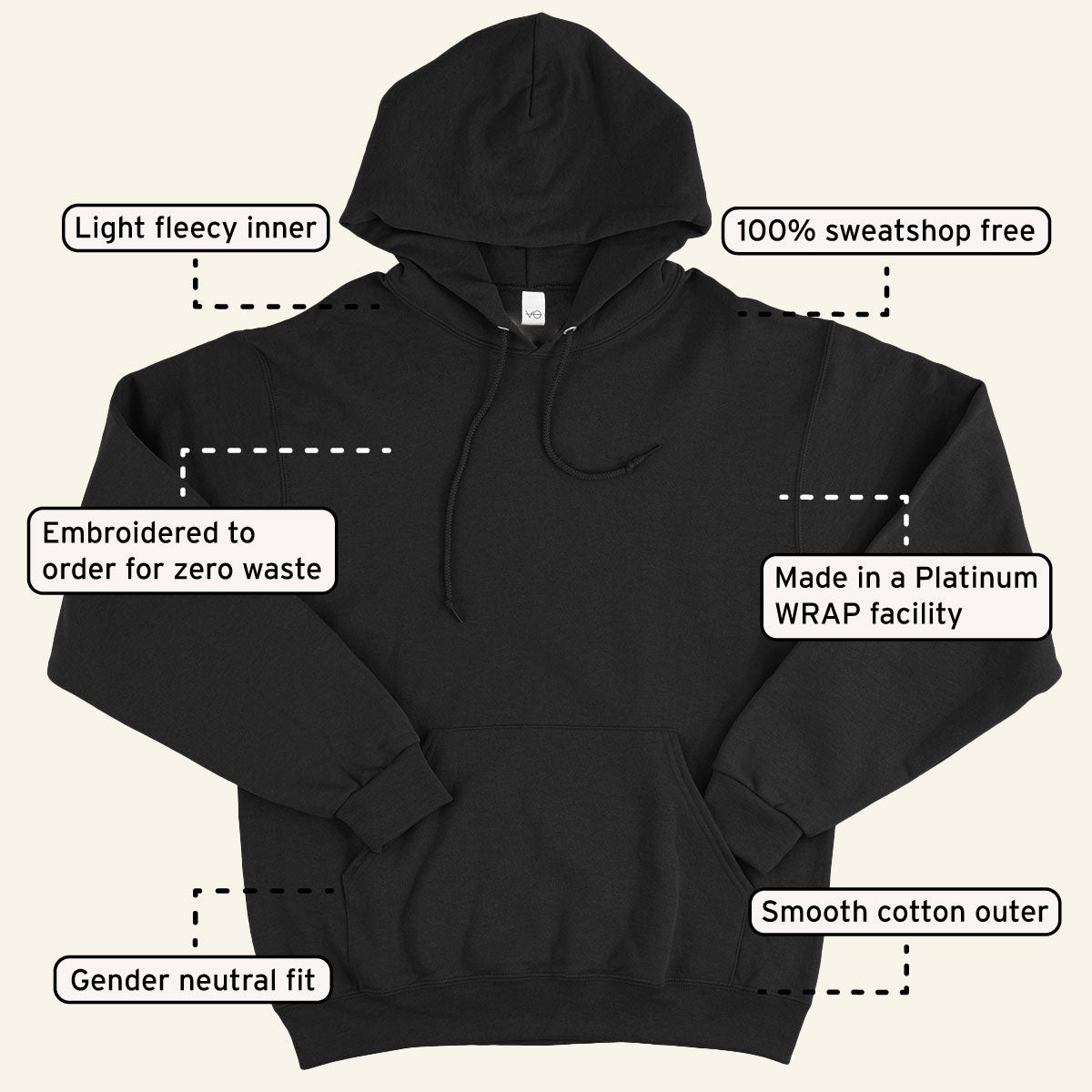 VO Embroidered Hoodie (Unisex)