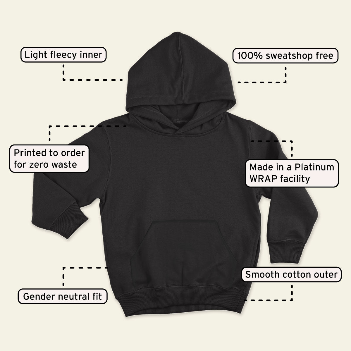 Herbivore Dinosaur Kids Hoodie (Unisex)