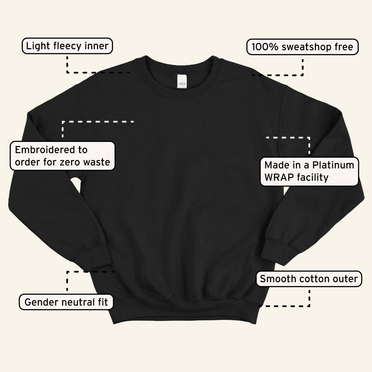 Lavender Embroidered Sweatshirt (Unisex)