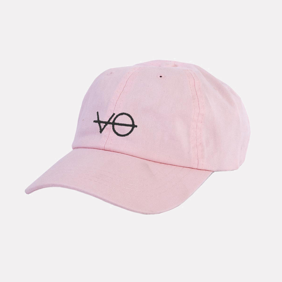 Embroidered VO Dad Cap (Unisex)-Vegan Apparel, Vegan Accessories, Vegan Gift, Dad Cap, BB653-Vegan Outfitters-Pastel Pink-Vegan Outfitters