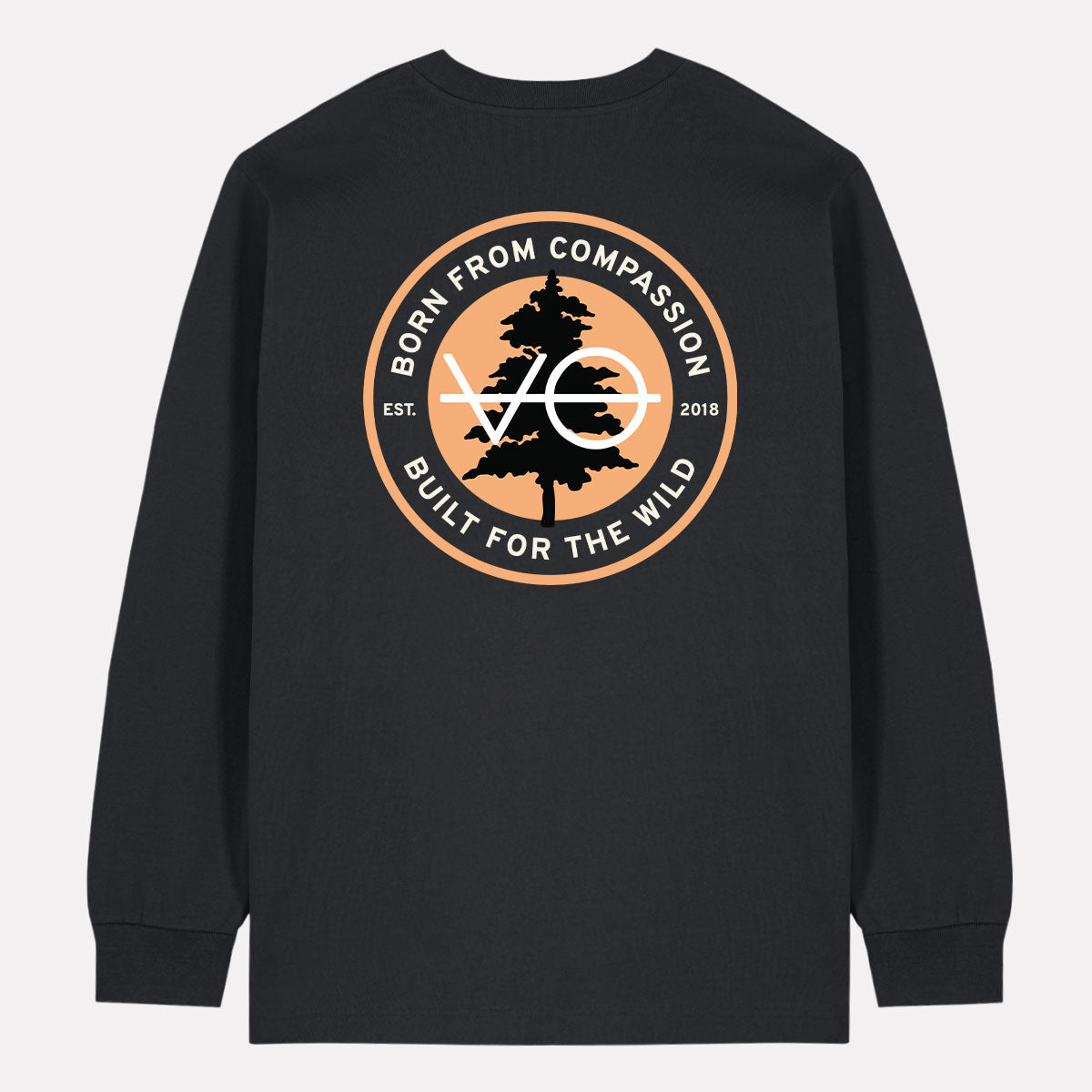 Evergreen Back Print Long Sleeve T-Shirt (Unisex)