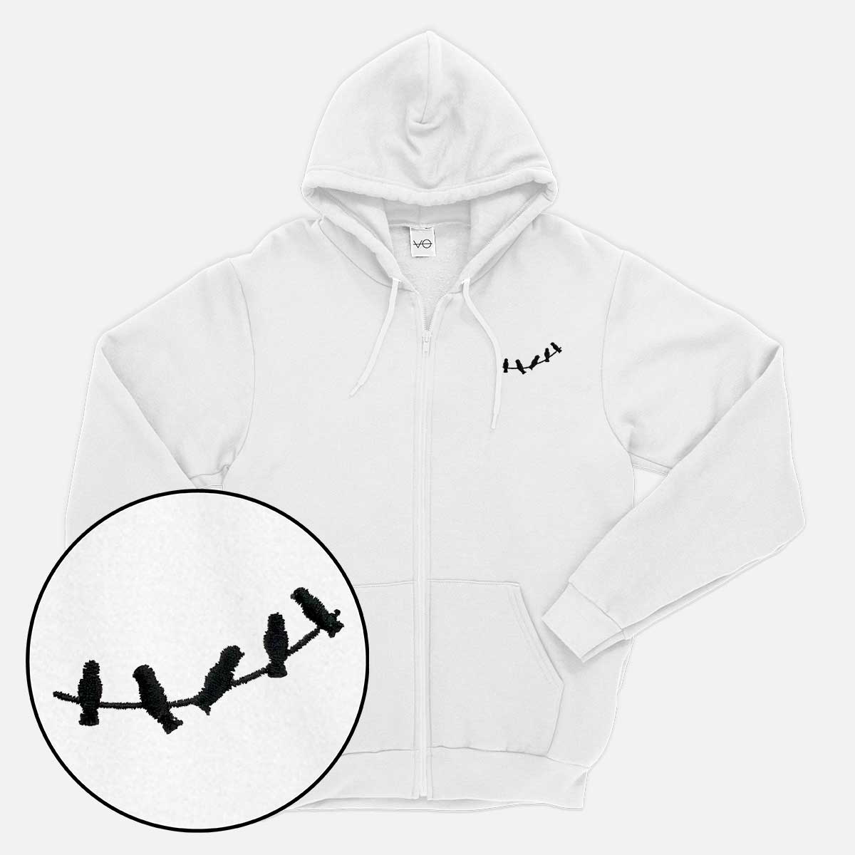 Gathering Embroidered Zip Up Hoodie (Unisex)