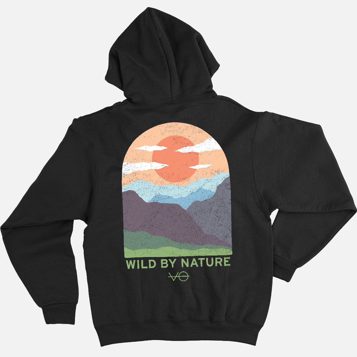 Hills Scene Back Print Hoodie (Unisex)