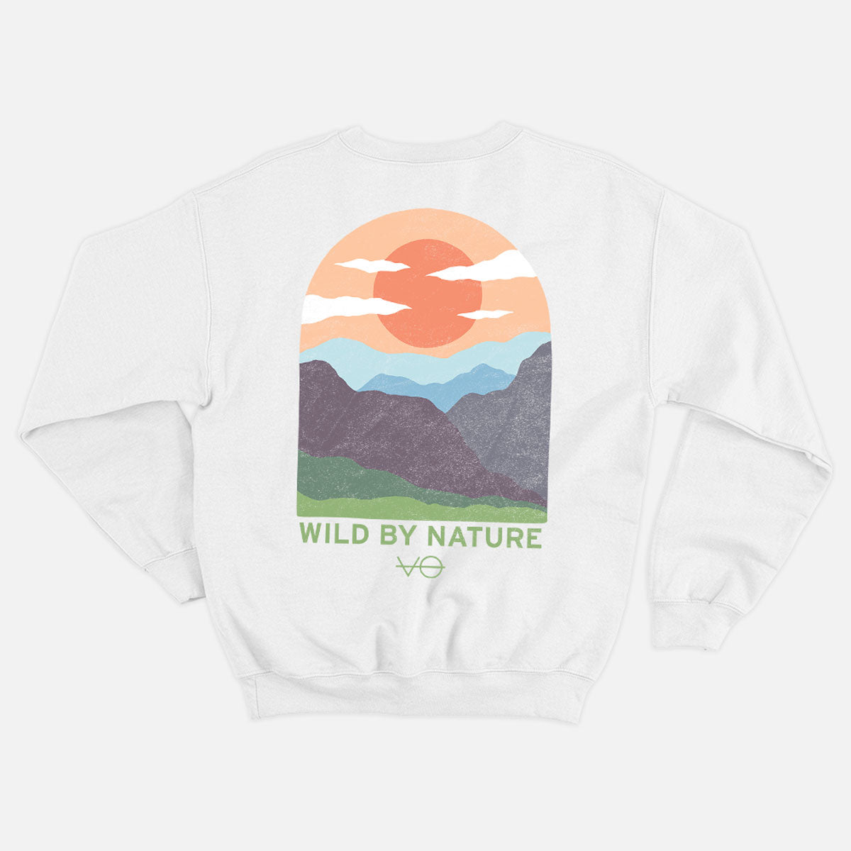 Hills Scene Back Print Sweatshirt (Unisex)