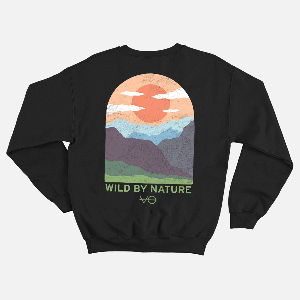 Hills Scene Back Print Sweatshirt (Unisex)