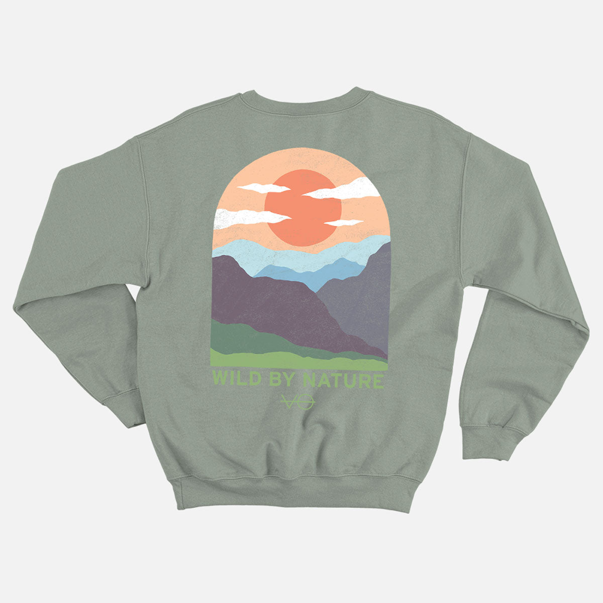 Hills Scene Back Print Sweatshirt (Unisex)