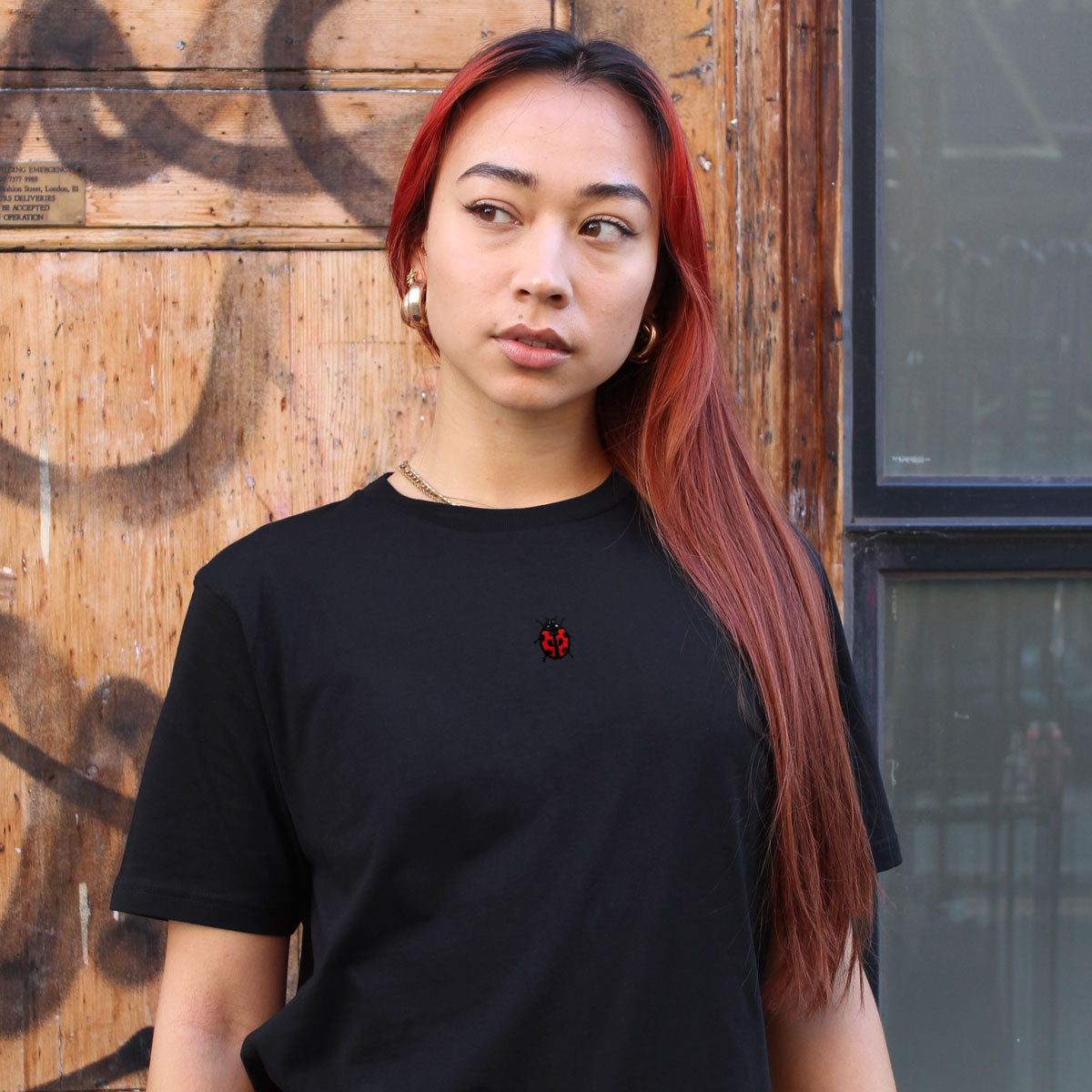 Tiny Ladybug Embroidered T-Shirt (Unisex)