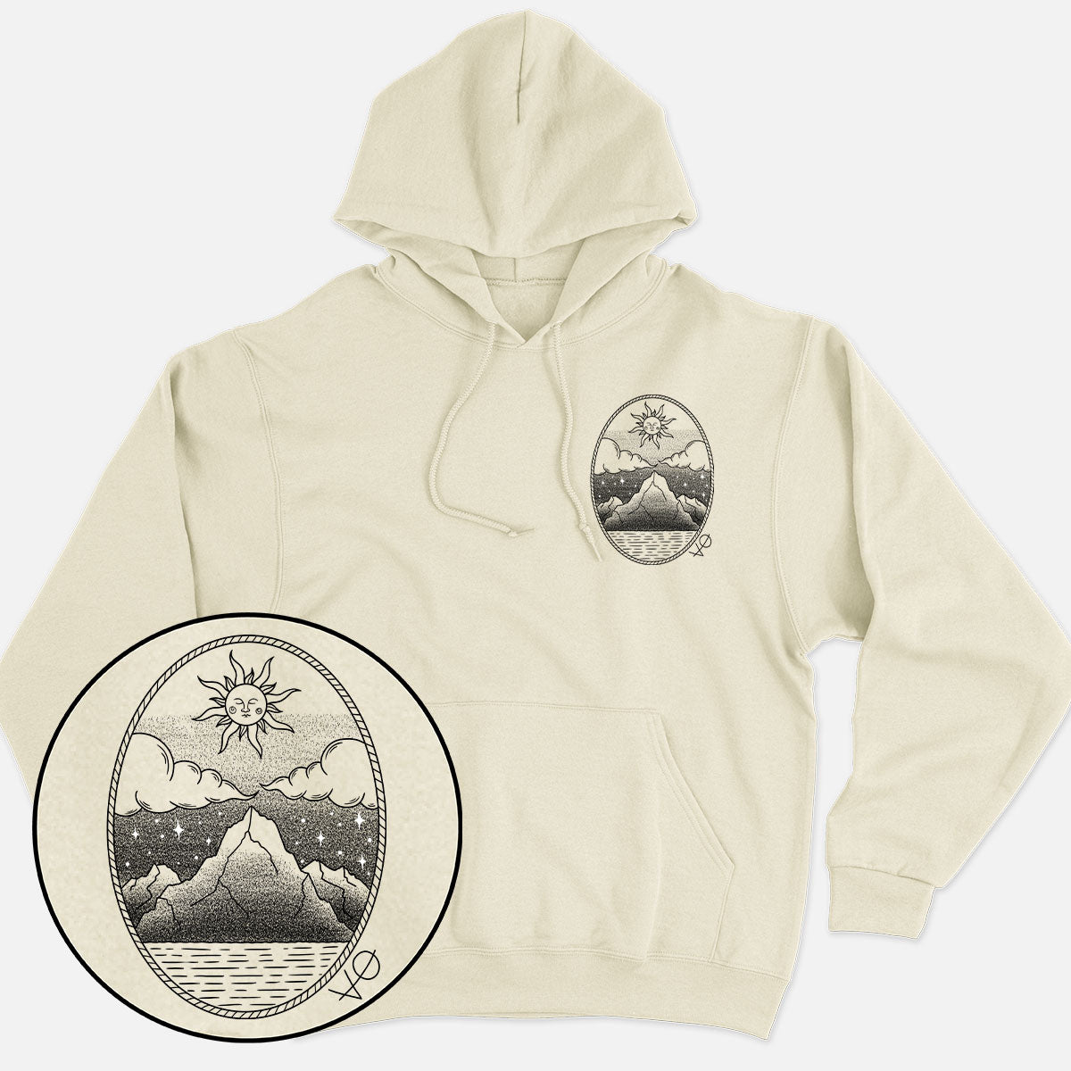Monochrome Mountains Hoodie (Unisex) VO