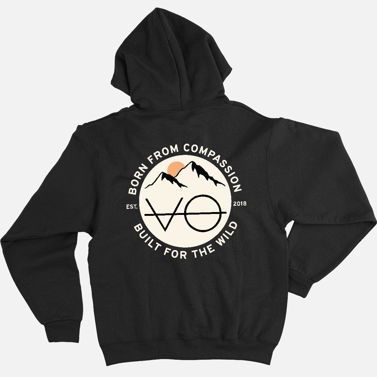 Mountain Range Back Print Hoodie (Unisex)