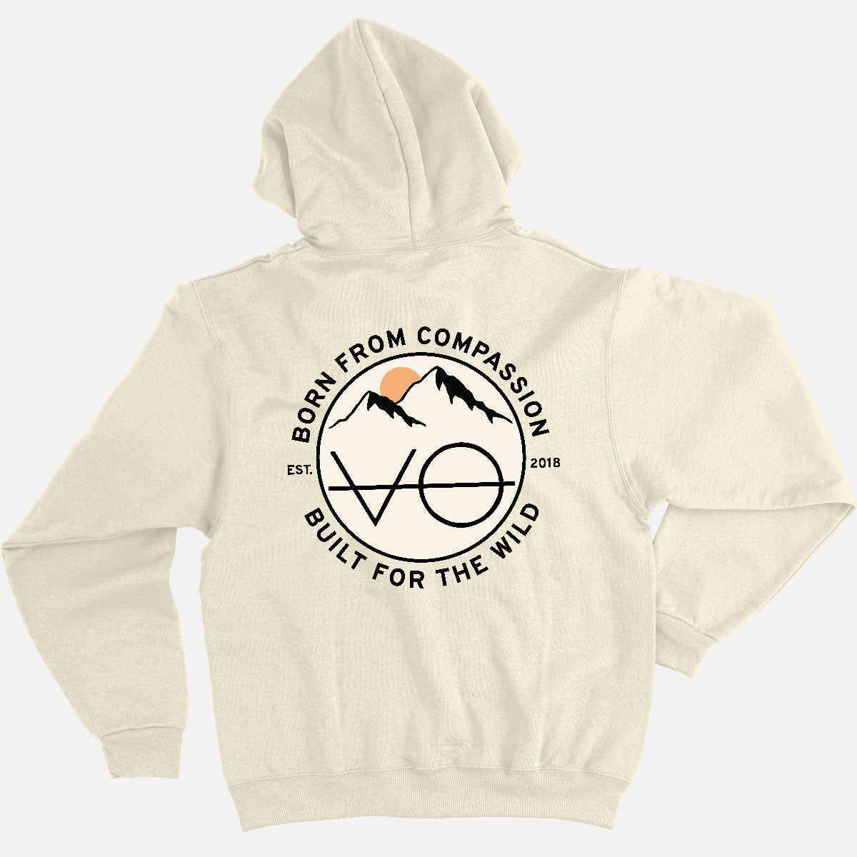 Mountain Range Back Print Hoodie (Unisex)