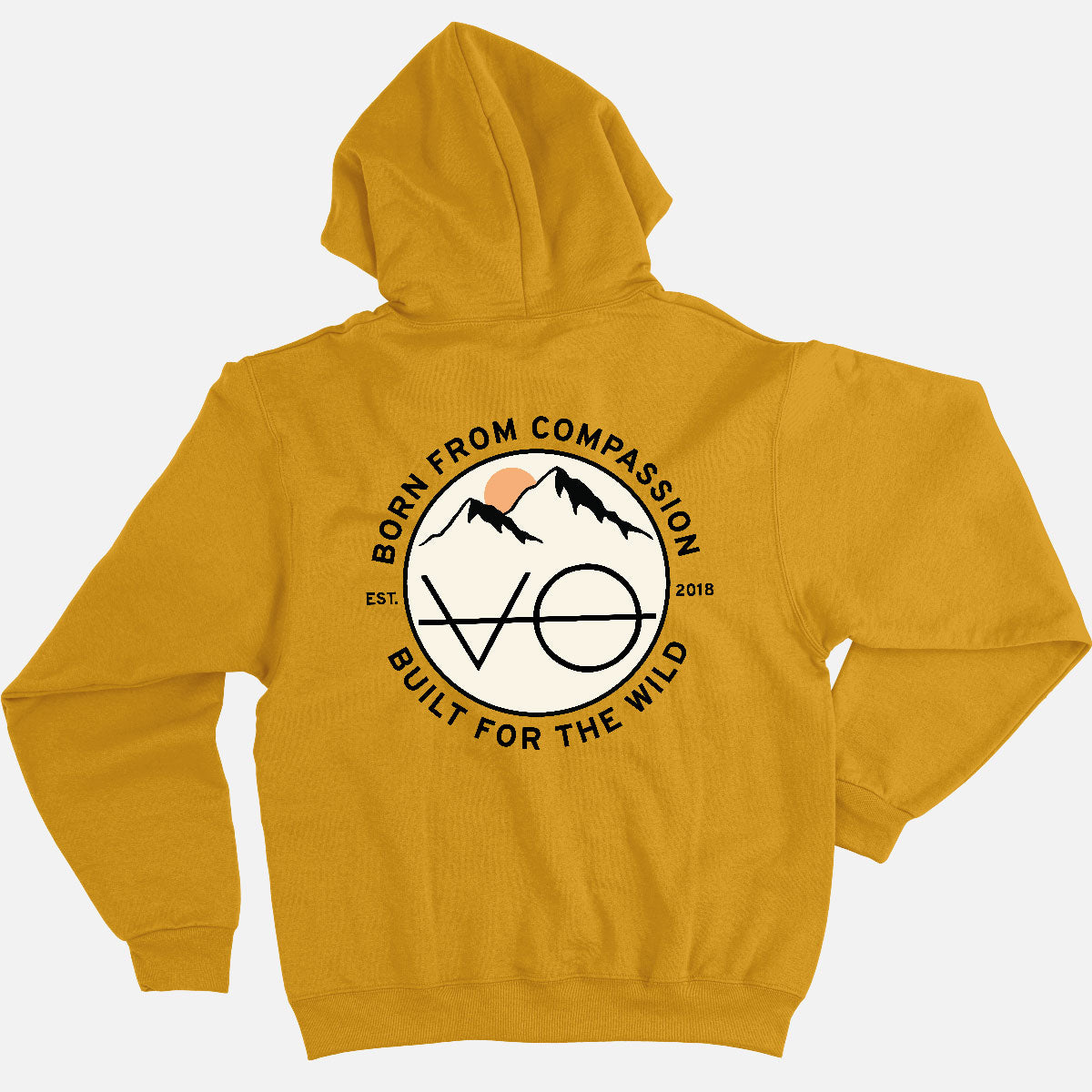 Mountain Range Back Print Hoodie (Unisex)