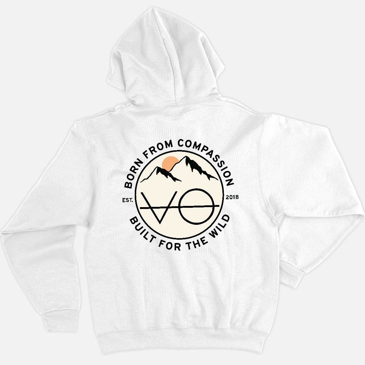 Mountain Range Back Print Hoodie (Unisex)