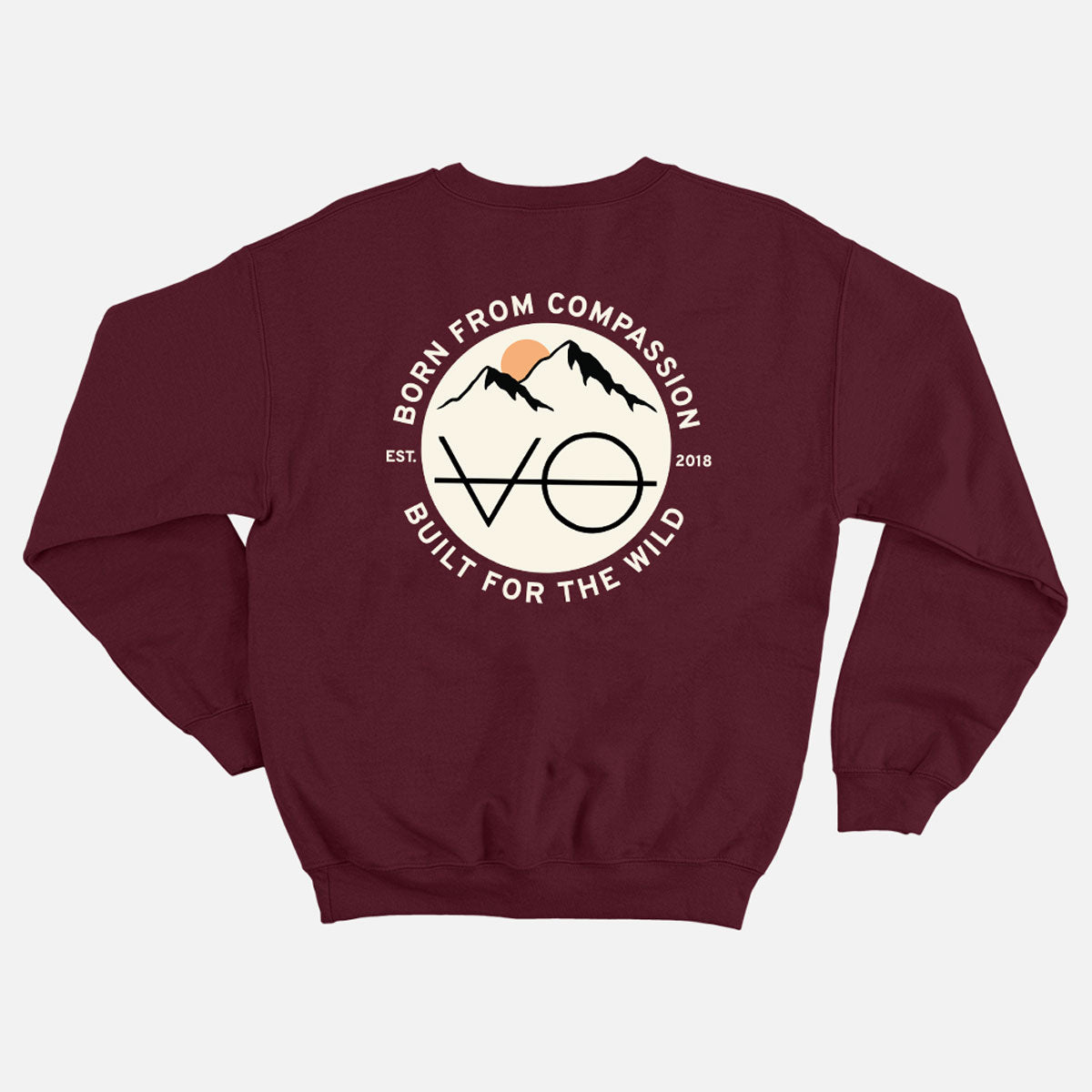 Mountain Range Back Print Sweatshirt (Unisex)