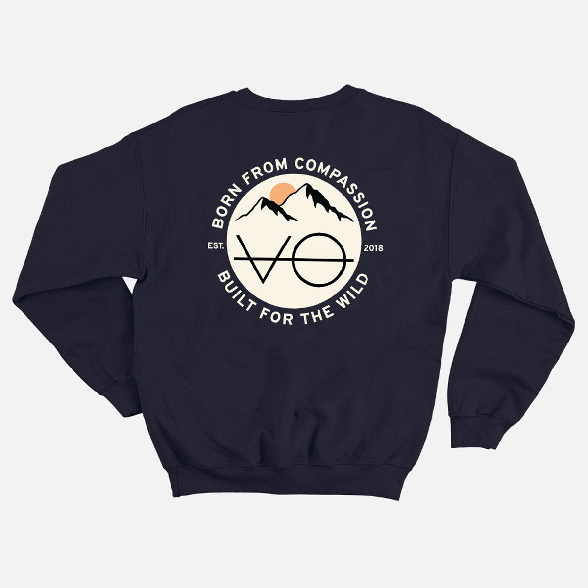 Mountain Range Back Print Sweatshirt (Unisex)