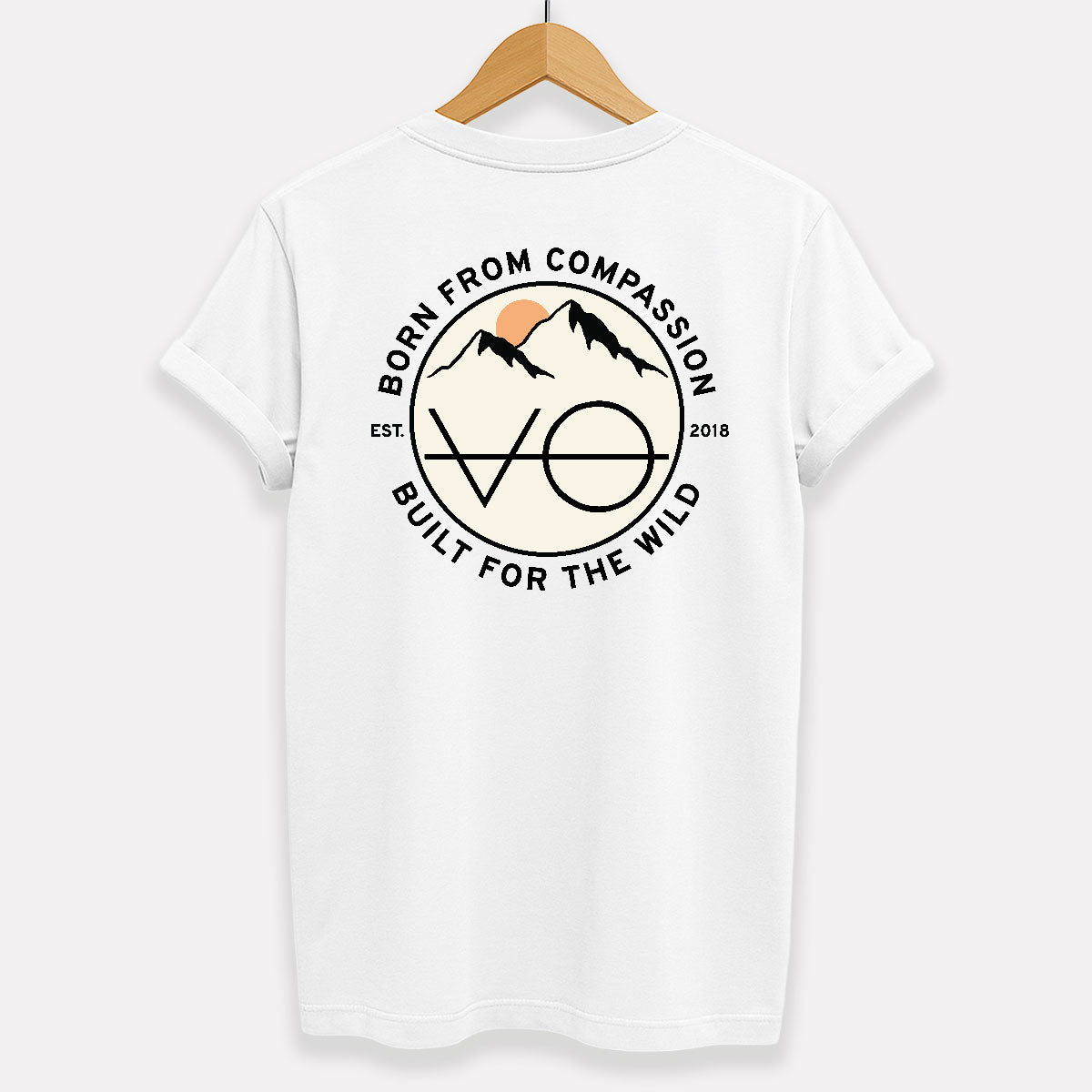 Mountain Range Back Print T-Shirt (Unisex)