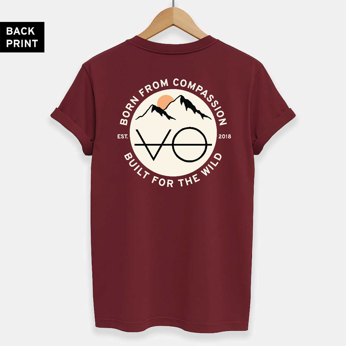 Mountain Range Back Print T-Shirt (Unisex)