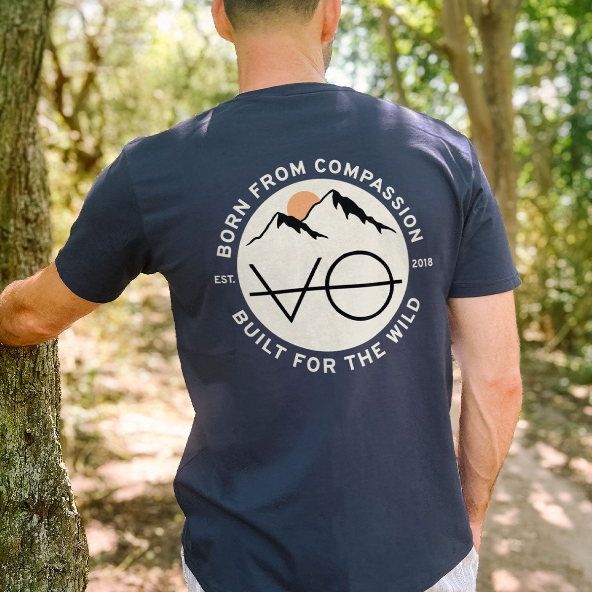 Mountain Range Back Print T-Shirt (Unisex)