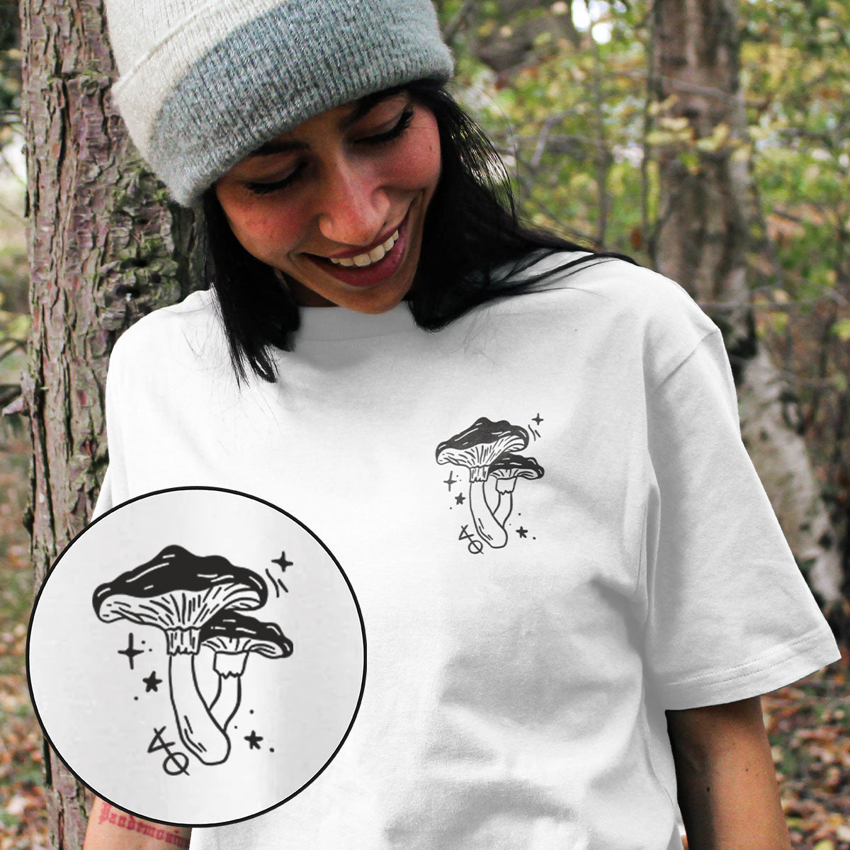 Mushrooms Doodle T-Shirt (Unisex)