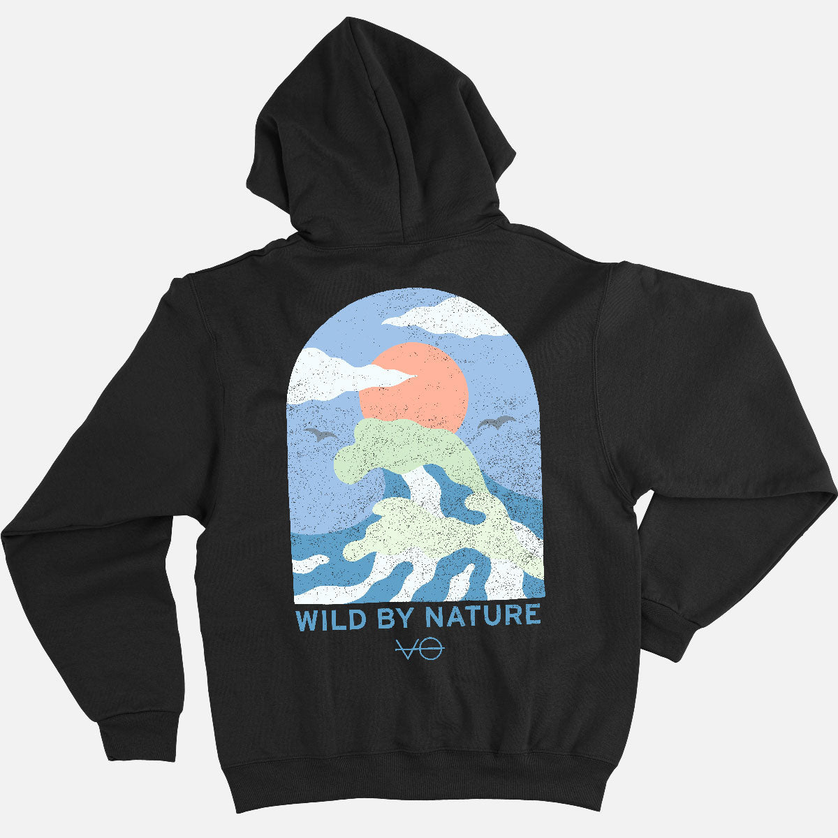 Ocean Scene Back Print Hoodie (Unisex)