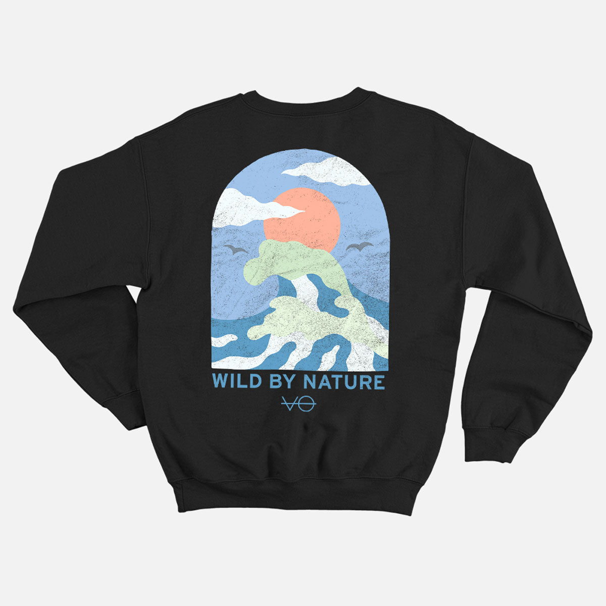 Ocean Scene Back Print Sweatshirt (Unisex)