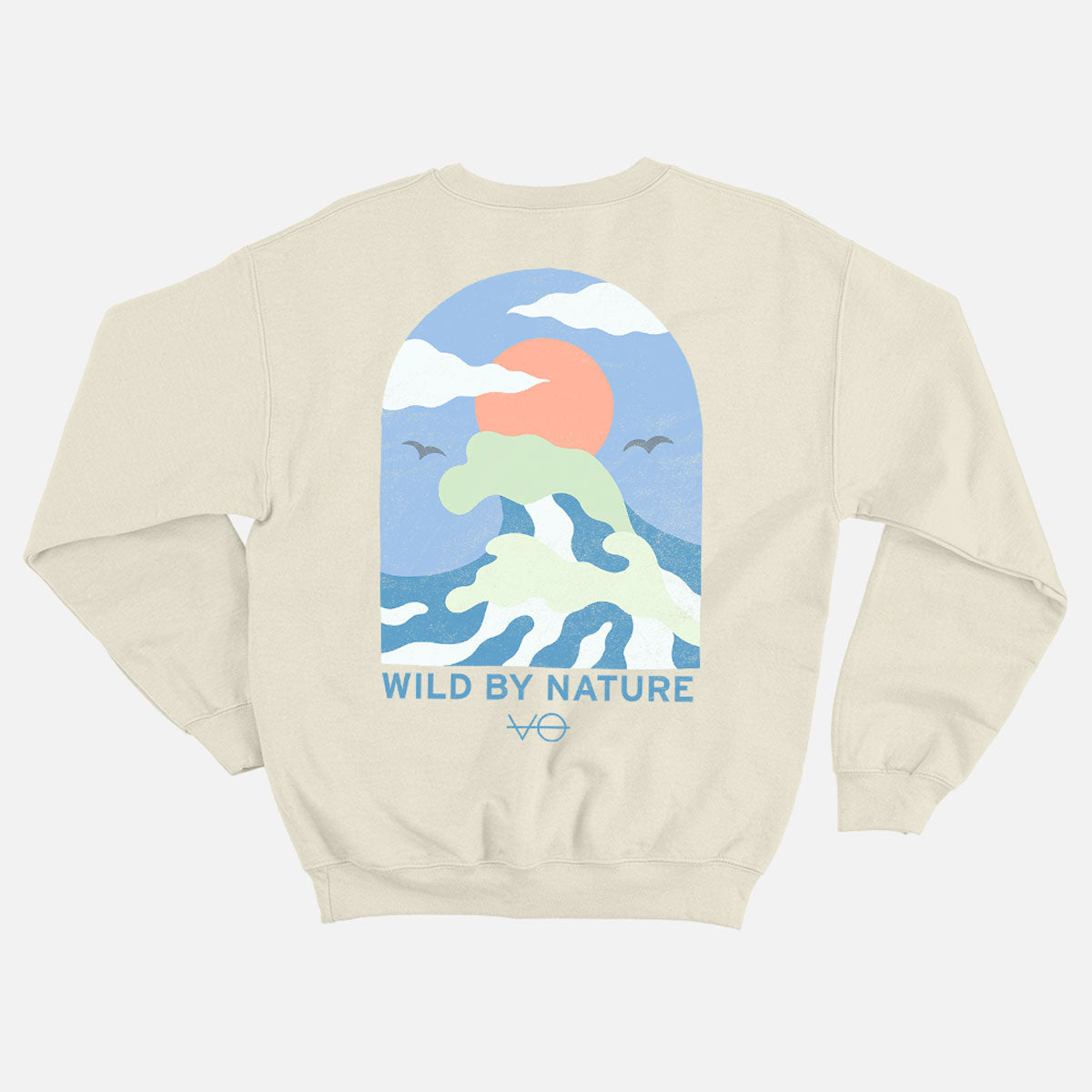 Ocean Scene Back Print Sweatshirt (Unisex)