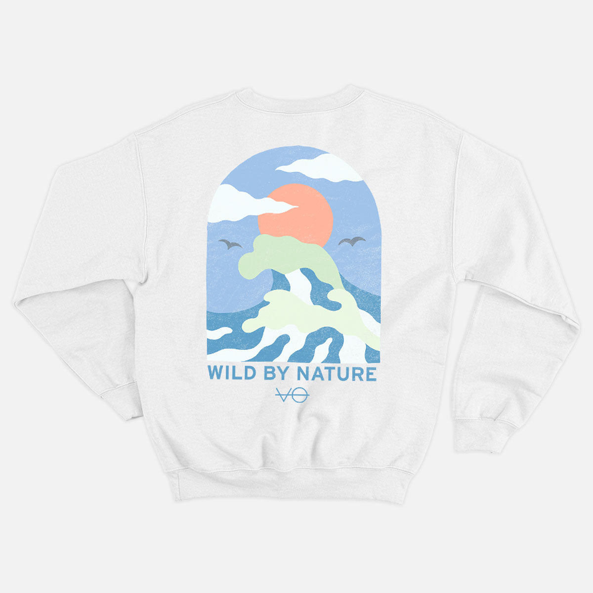 Ocean Scene Back Print Sweatshirt (Unisex)