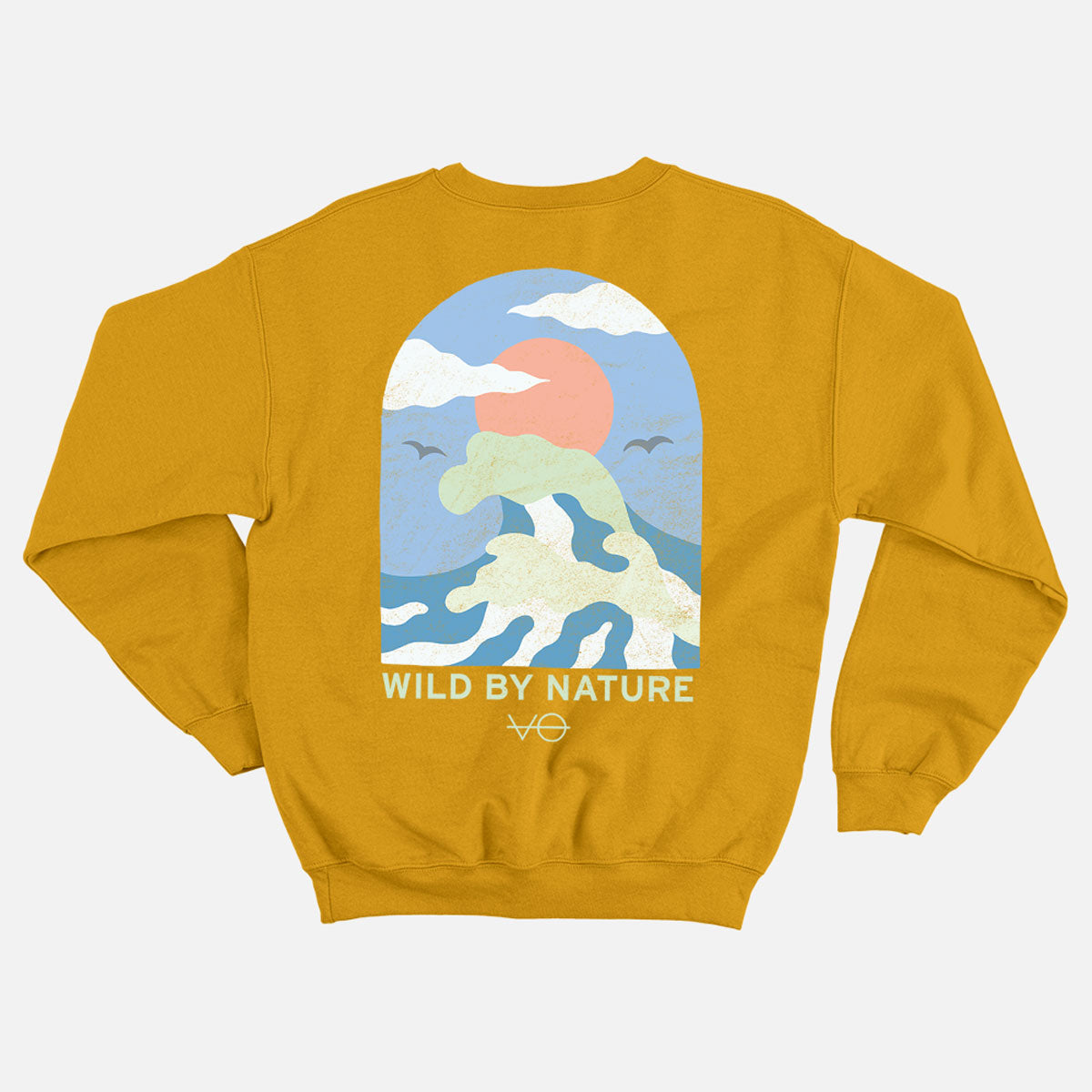 Ocean Scene Back Print Sweatshirt (Unisex)