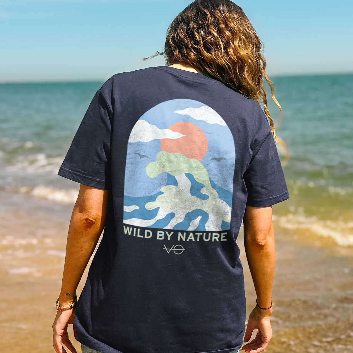 Ocean Scene Back Print T-Shirt (Unisex)
