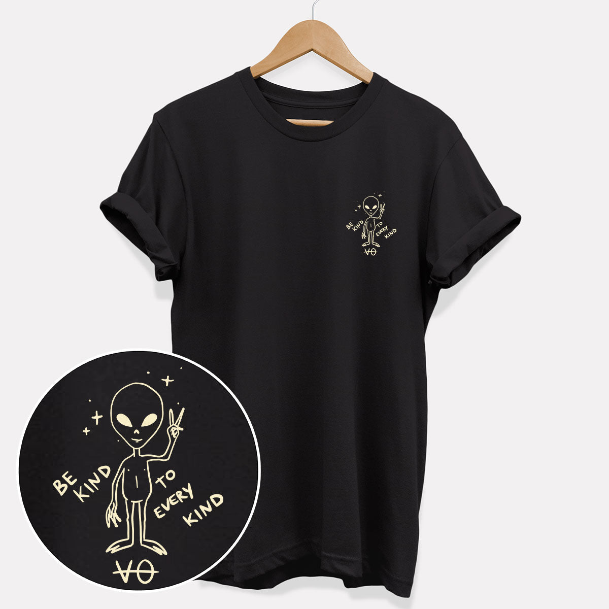 Peace Alien Doodle T-Shirt (Unisex)