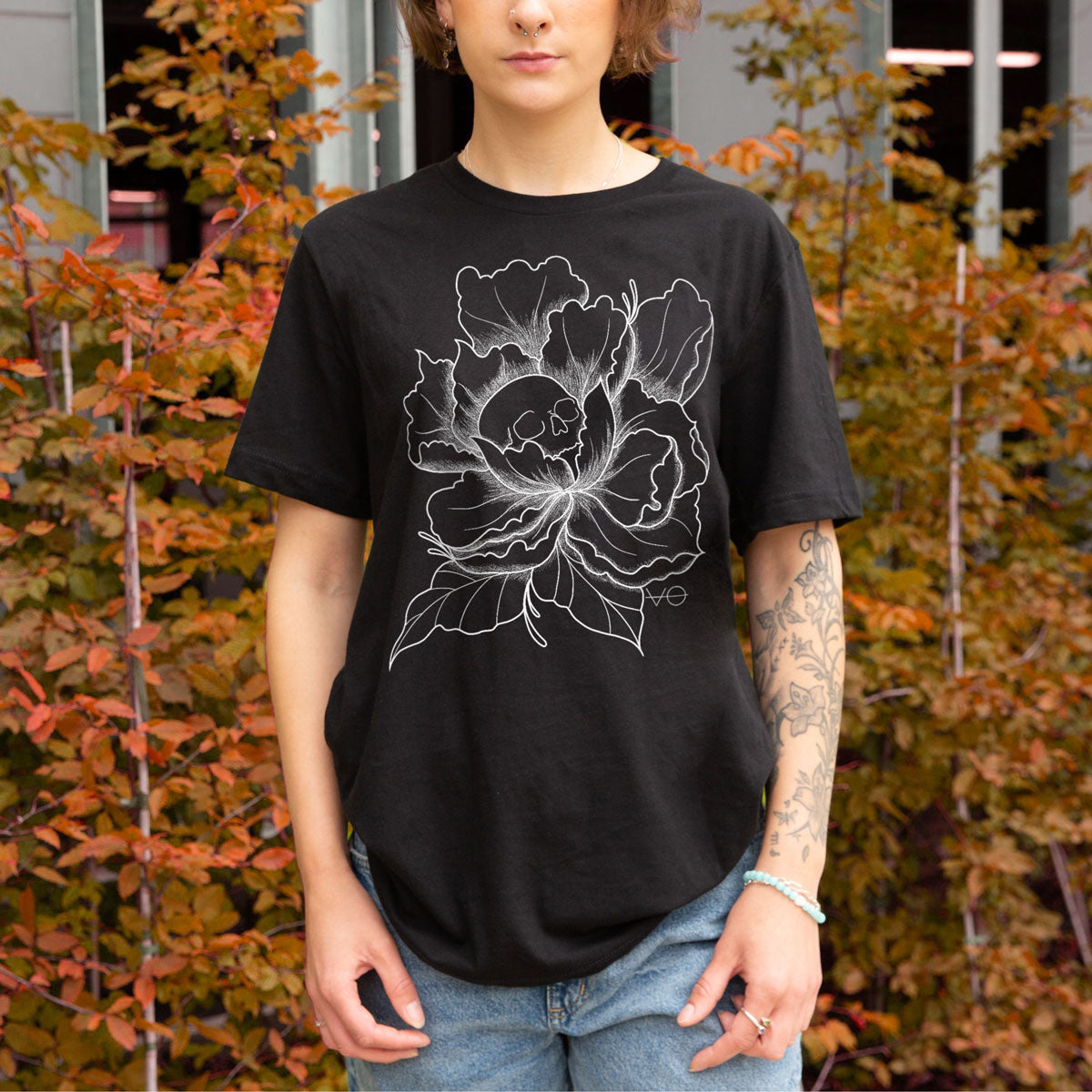 Peony Skullflower T-Shirt (Unisex)