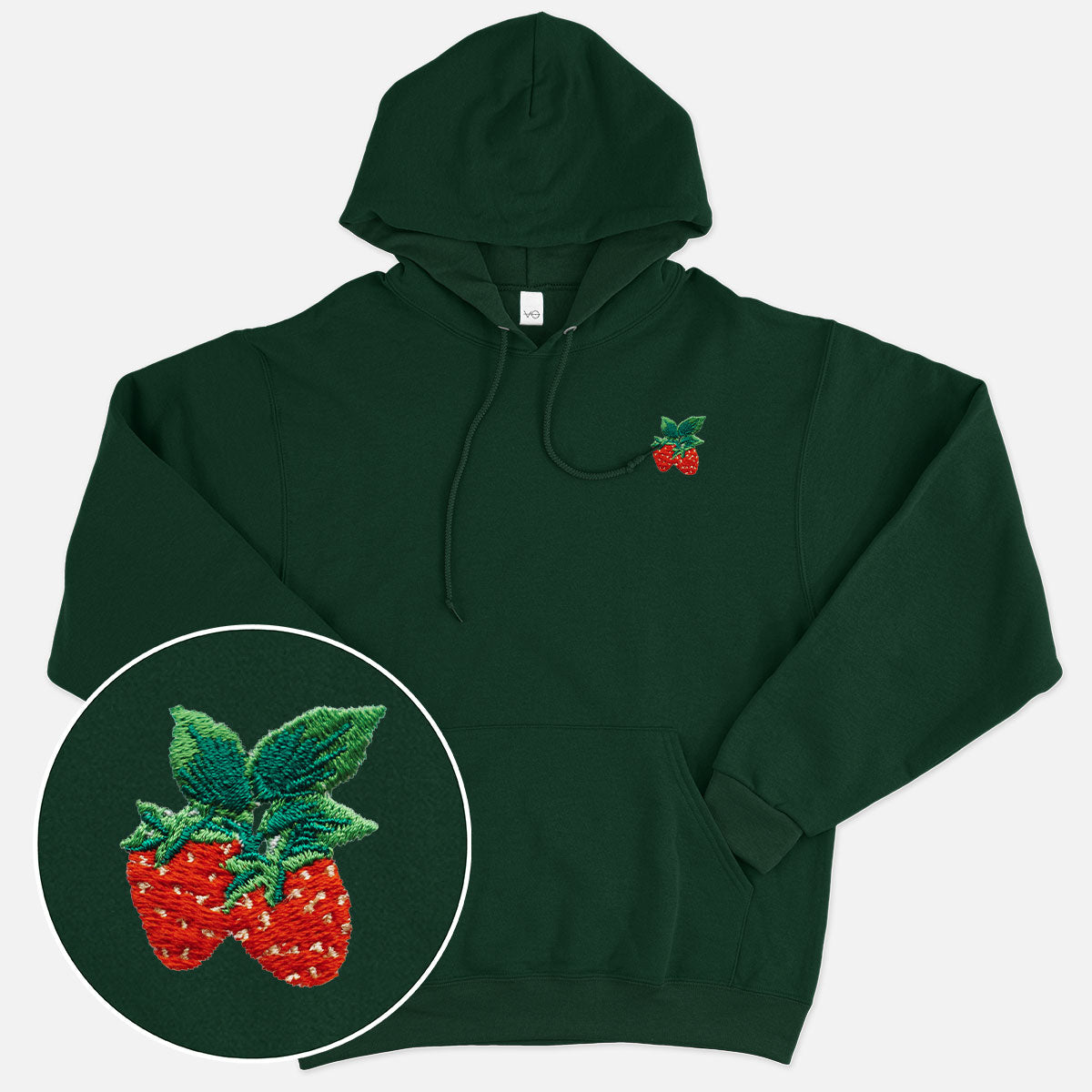 Strawberry Embroidered Hoodie (Unisex)