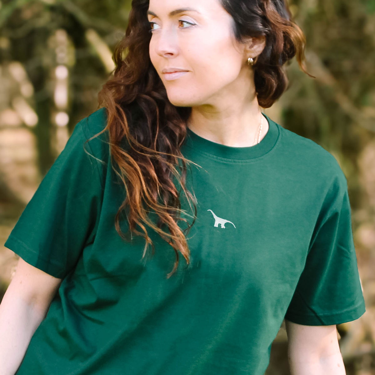 Tiny Embroidered Dino T-Shirt (Unisex)