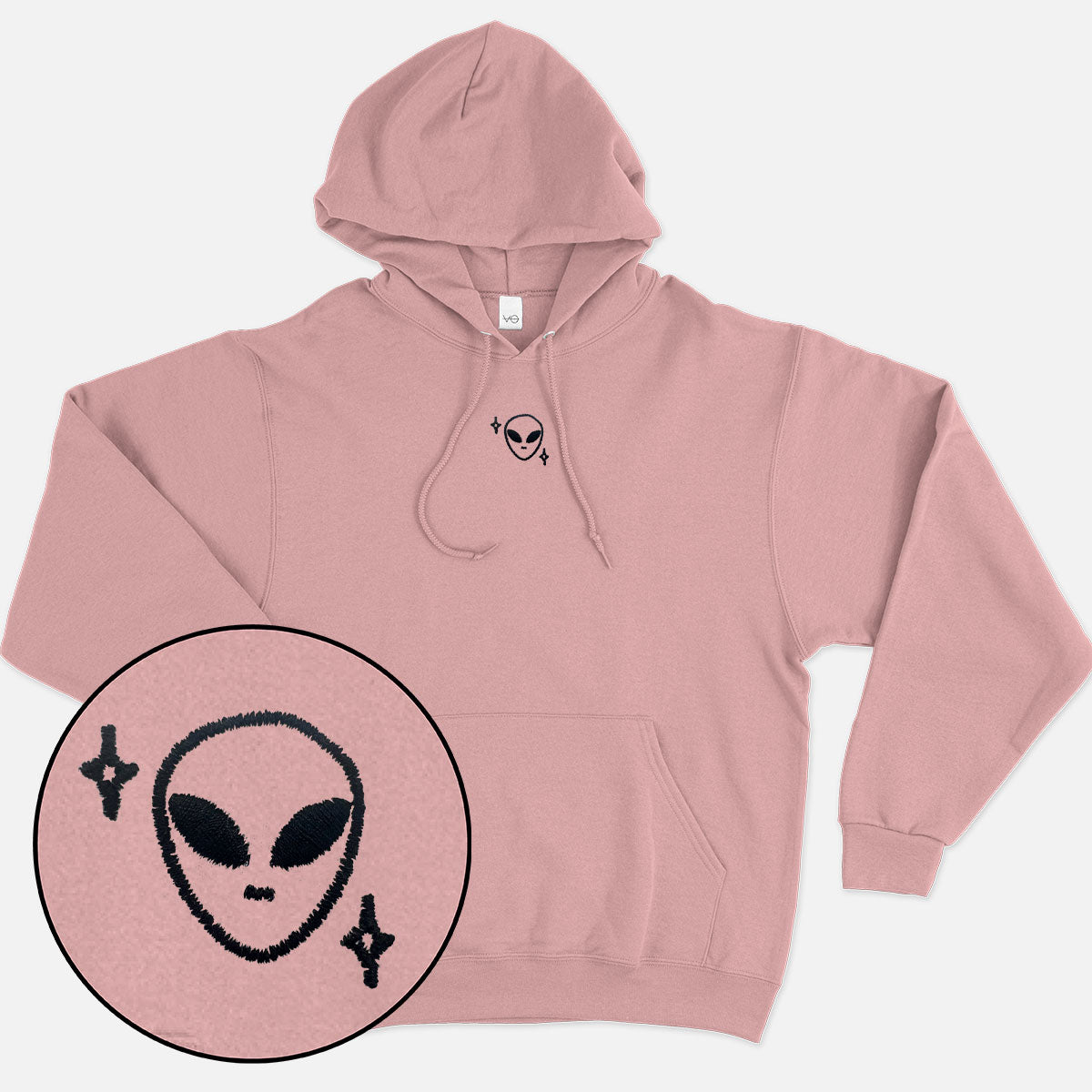 Tiny Embroidered Alien Hoodie (Unisex)