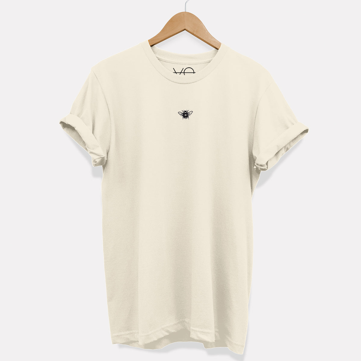Tiny Embroidered Bumble Bee T-Shirt (Unisex)