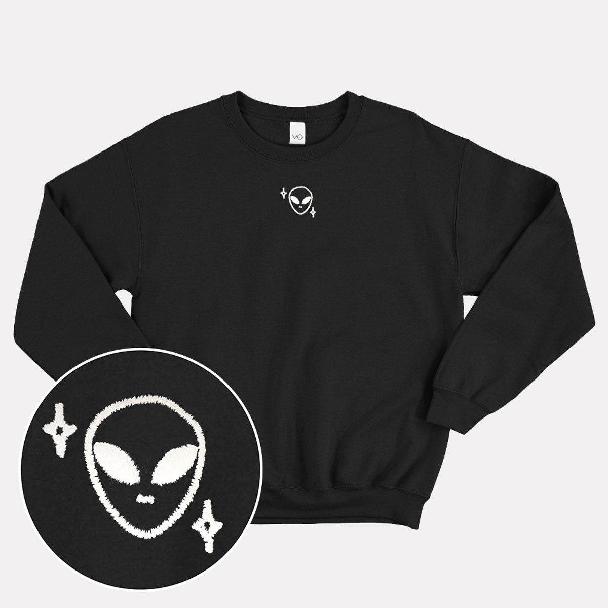 Tiny Embroidered Alien Sweatshirt (Unisex)
