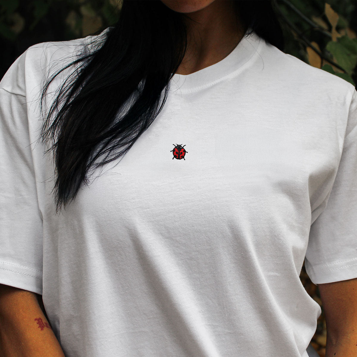 Tiny Ladybug Embroidered T-Shirt (Unisex)