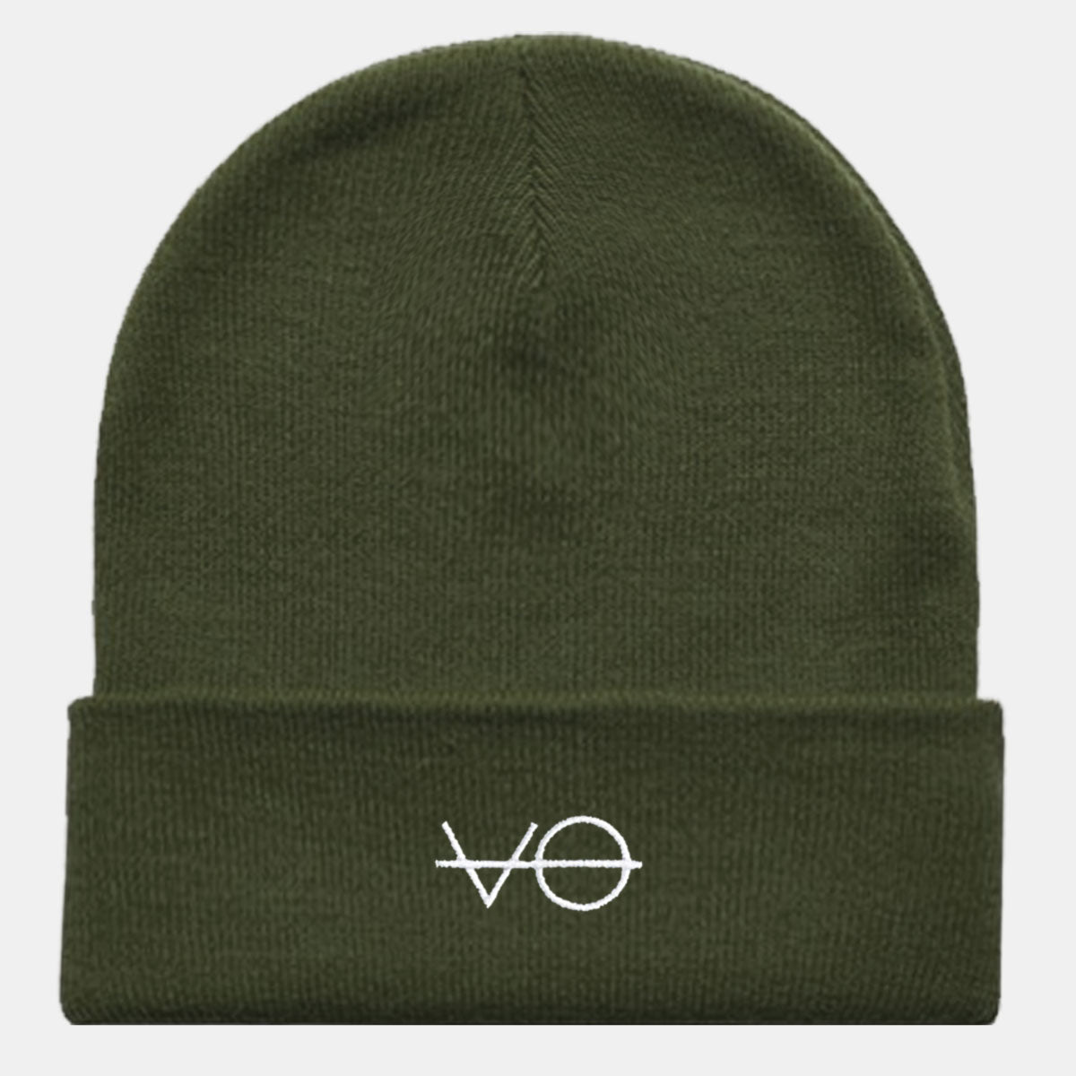 VO Embroidered Cuffed Beanie, Vegan Gift