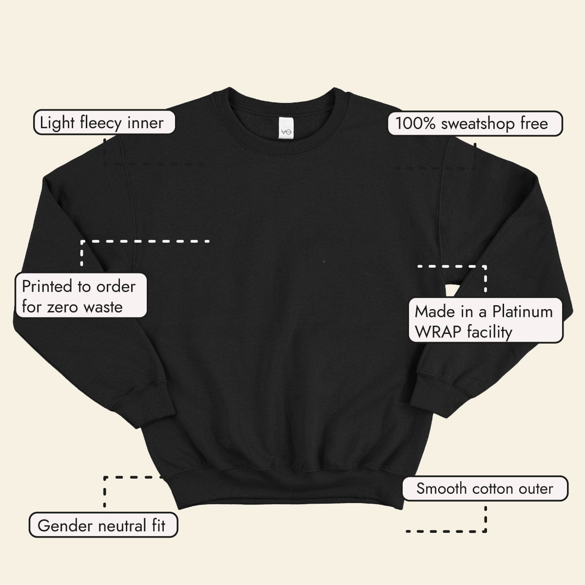 Wild By Nature Back Print Sweatshirt (Unisex)