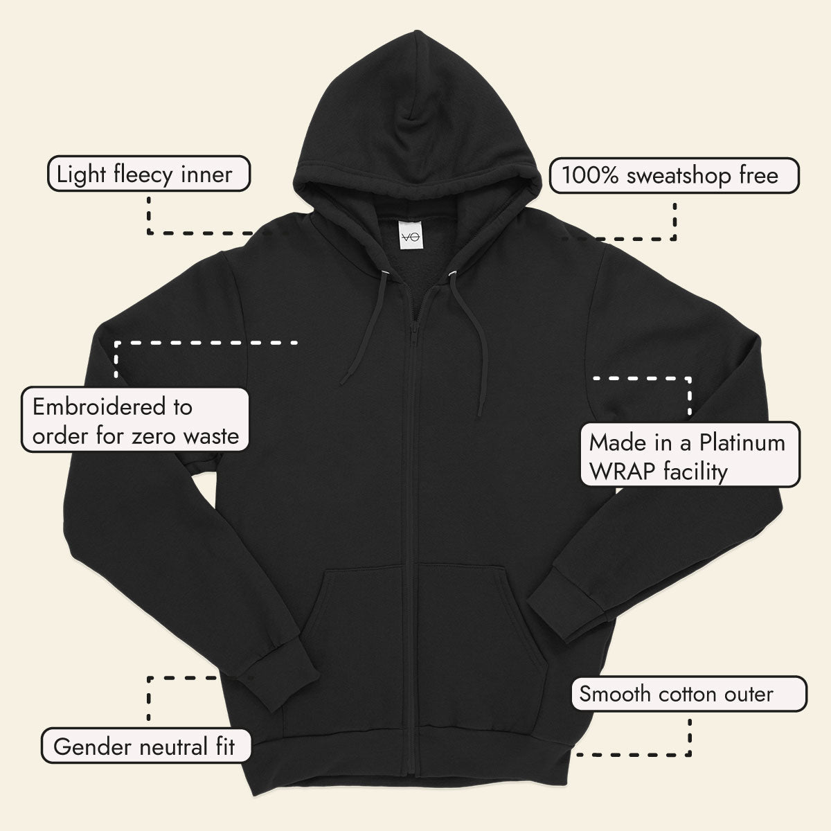 Evergreen Embroidered Zip Up Hoodie (Unisex)