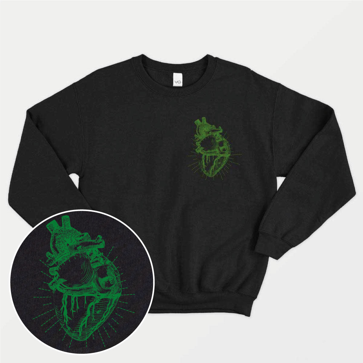 Vegan Anatomy Heart Sweatshirt (Unisex)