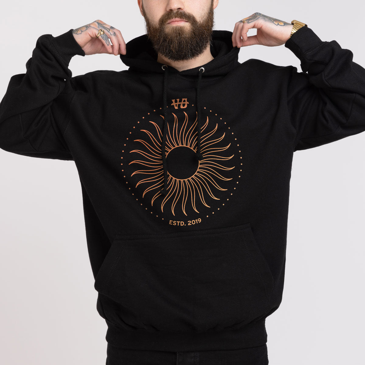 Vintage Sun Graphic Hoodie (Unisex) VO