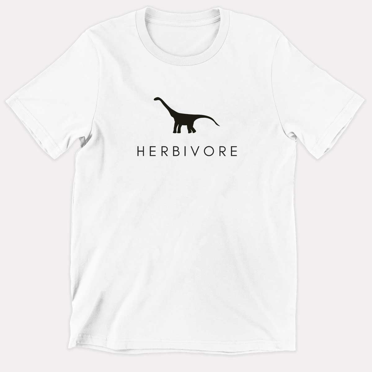 Herbivore Dinosaur Kids T-Shirt (Unisex)-Vegan Apparel, Vegan Clothing, Vegan Kids Shirt, Mini Creator-Vegan Outfitters-3-4 Years-White-Vegan Outfitters