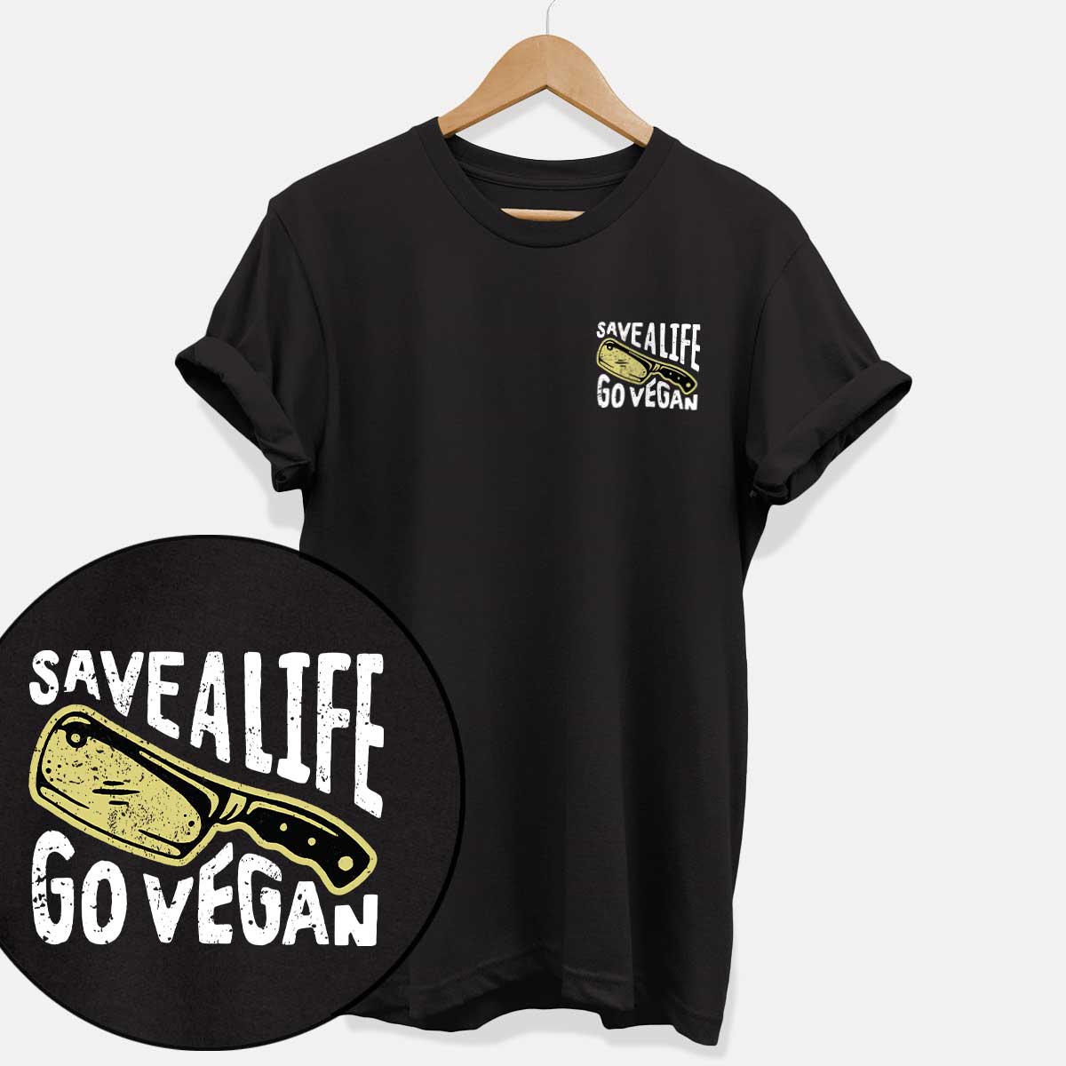 Save A Life, Go Vegan T-Shirt (Unisex)