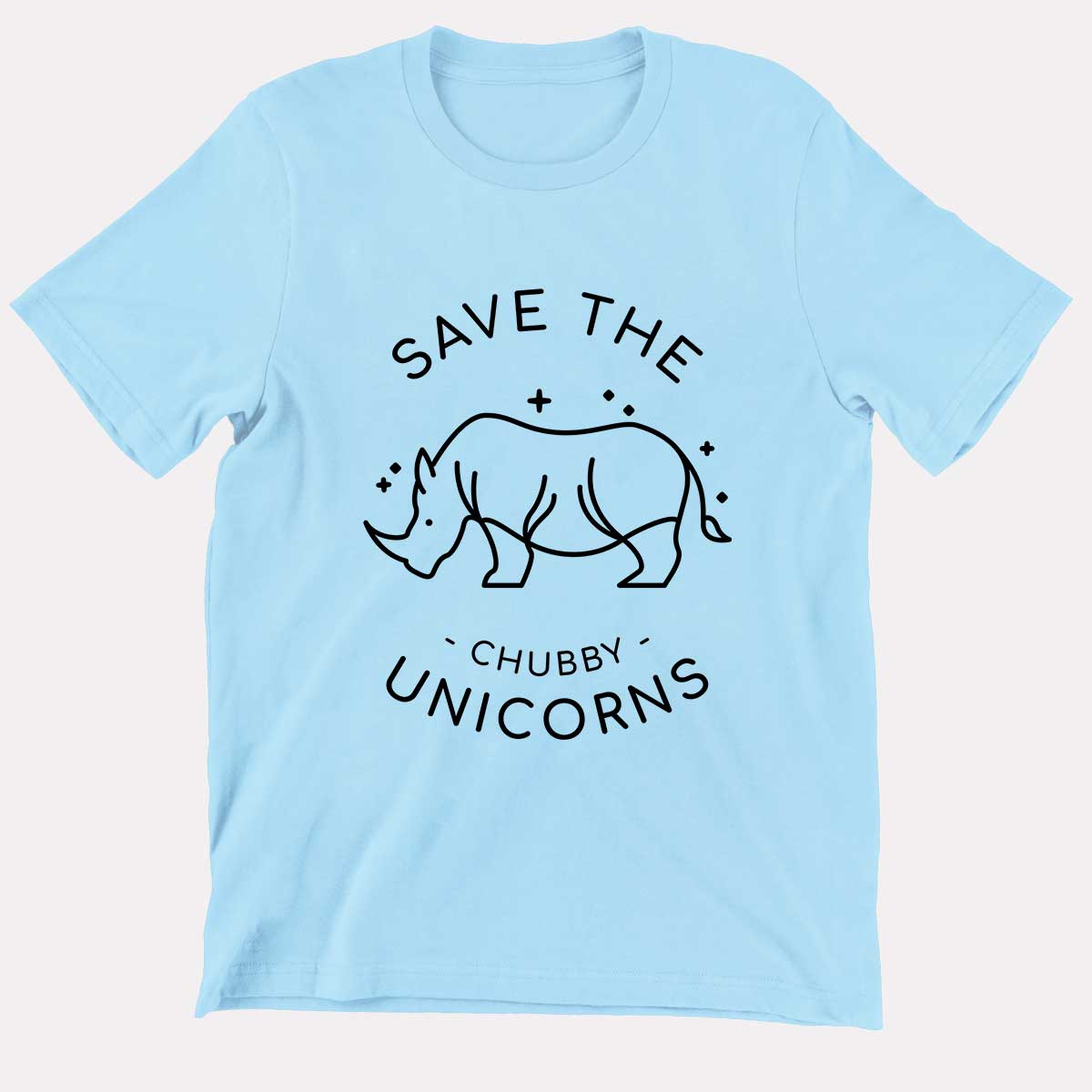 Save The Chubby Unicorn Kids T-Shirt (Unisex)-Vegan Apparel, Vegan Clothing, Vegan Kids Shirt, Mini Creator-Vegan Outfitters-3-4 Years-Pastel Blue-Vegan Outfitters