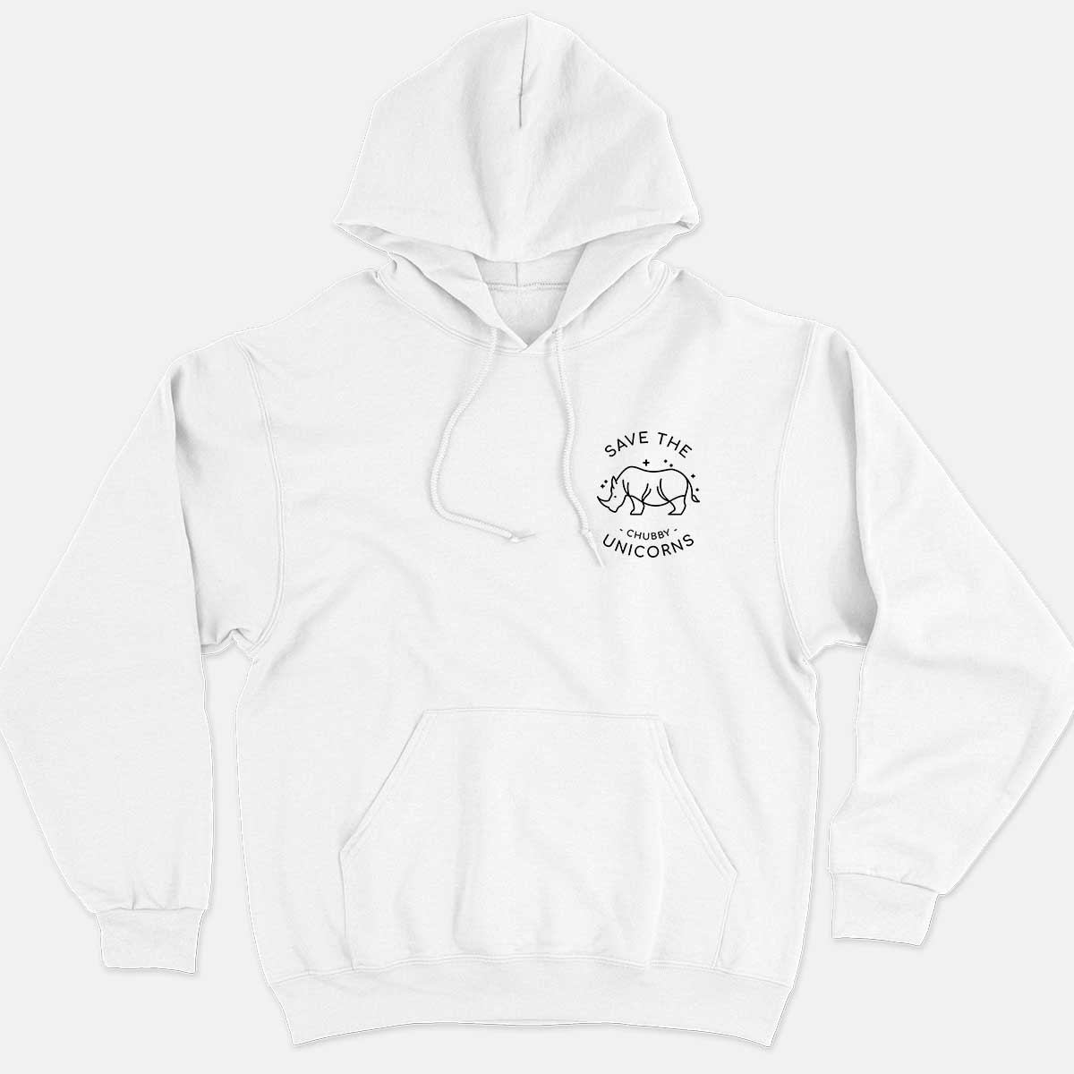 Save The Chubby Unicorns Corner Hoodie (Unisex)-Vegan Apparel, Vegan Clothing, Vegan Hoodie JH001-Vegan Outfitters-X-Small-White-Vegan Outfitters