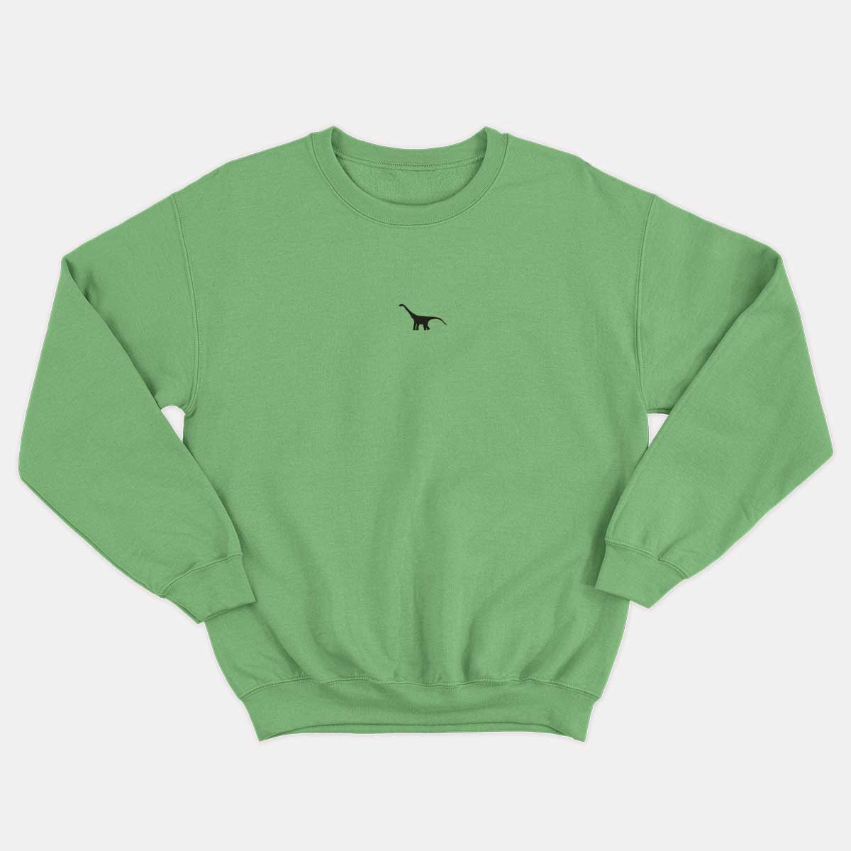 Tiny Embroidered Dinosaur Kids Sweatshirt (Unisex)-Vegan Apparel, Vegan Clothing, Vegan Kids Sweatshirt, JH030B-Vegan Outfitters-3-4 years-Green-Vegan Outfitters
