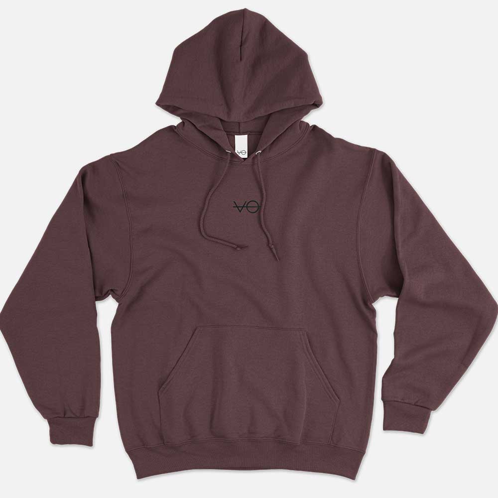 VO Embroidered Hoodie (Unisex)-Vegan Apparel, Vegan Clothing, Vegan Hoodie JH001-Vegan Outfitters-X-Small-Wild Mulberry-Vegan Outfitters