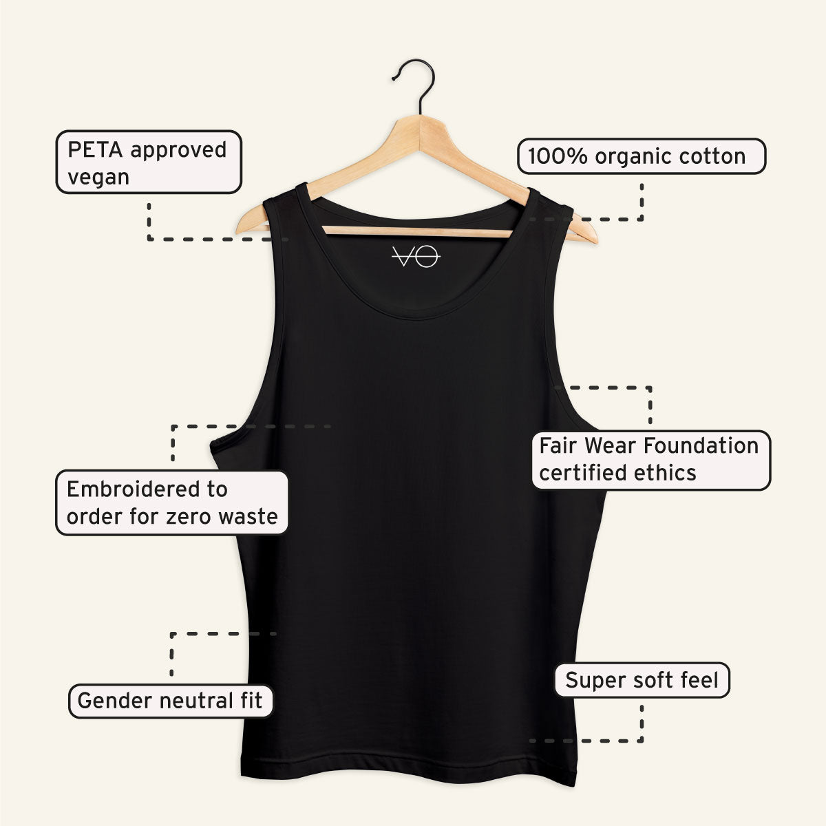 Tiny Embroidered Dino Tank (Unisex)