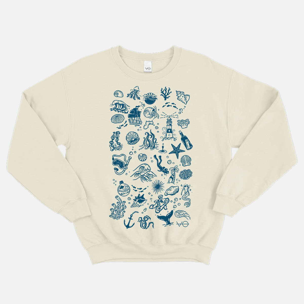 Aqua Doodle Sweatshirt (Unisex)