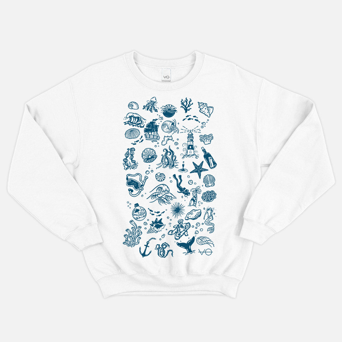 Aqua Doodle Sweatshirt (Unisex)